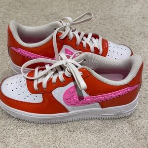 Kids Nike Red and Pink Sneakers